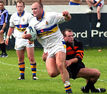 Hill in action in the Oldham game