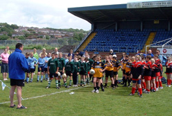 Click here to see the larger picture as Cullen congratulates the players.