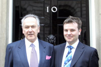 Jamie Reed with retiring MP Dr Jack Cunningham.