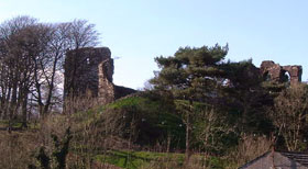 egremont castle overlooking the River Ehen