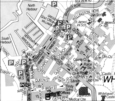 Whitehaven town centre map