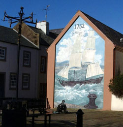 Washington Square in Whitehaven town...nearby the pleasant setting of Richardsons Cafe